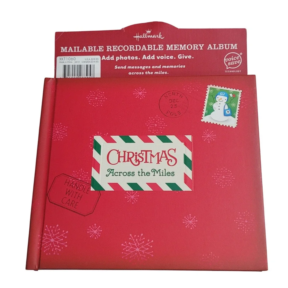 Hallmark Christmas Across the Miles Recordable Memory Album Photo Book NEW